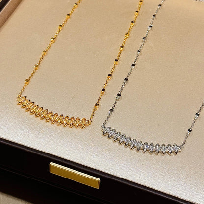 [AURORA]CLASH  SMALL FULL DIAMOND NECKLACE