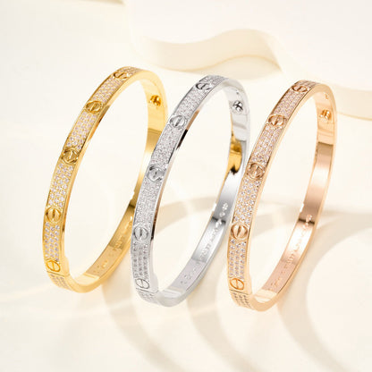 [AURORA]LOVE BRACELET 4.8MM DIAMOND-PAVED