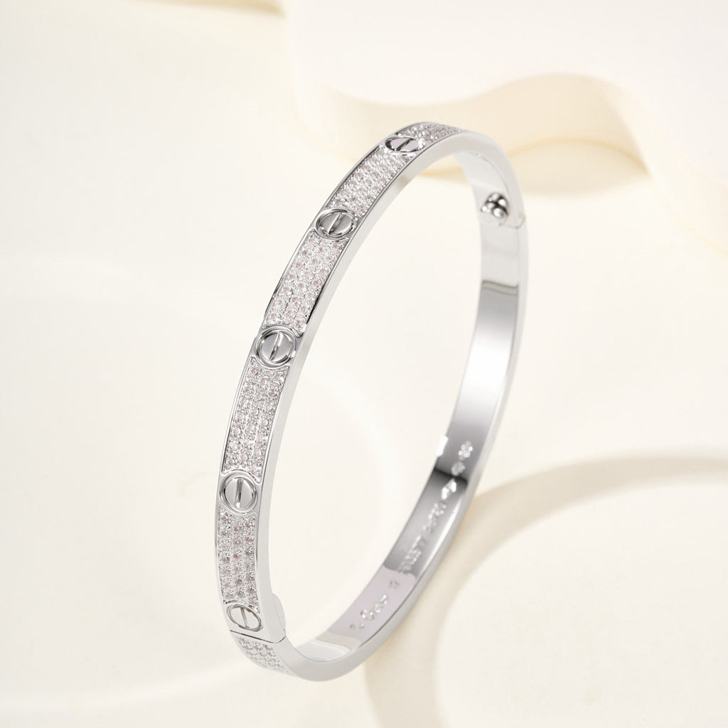 [AURORA]LOVE BRACELET 4.8MM DIAMOND-PAVED