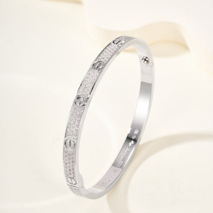 [AURORA]LOVE BRACELET 4.8MM DIAMOND-PAVED