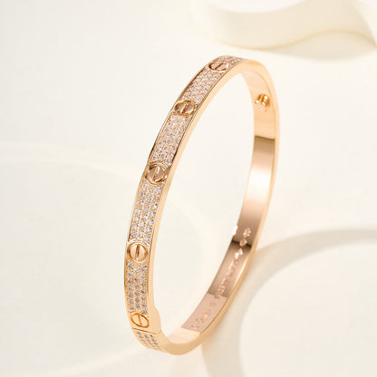 [AURORA]LOVE BRACELET 4.8MM DIAMOND-PAVED