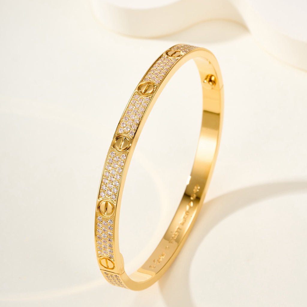 [AURORA]LOVE BRACELET 4.8MM DIAMOND-PAVED