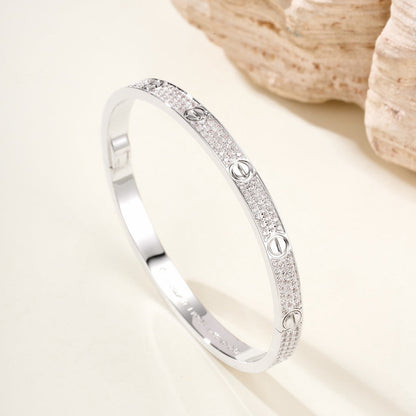 [AURORA]LOVE BRACELET 4.8MM DIAMOND-PAVED