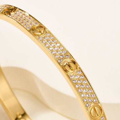 [AURORA]LOVE BRACELET 4.8MM DIAMOND-PAVED