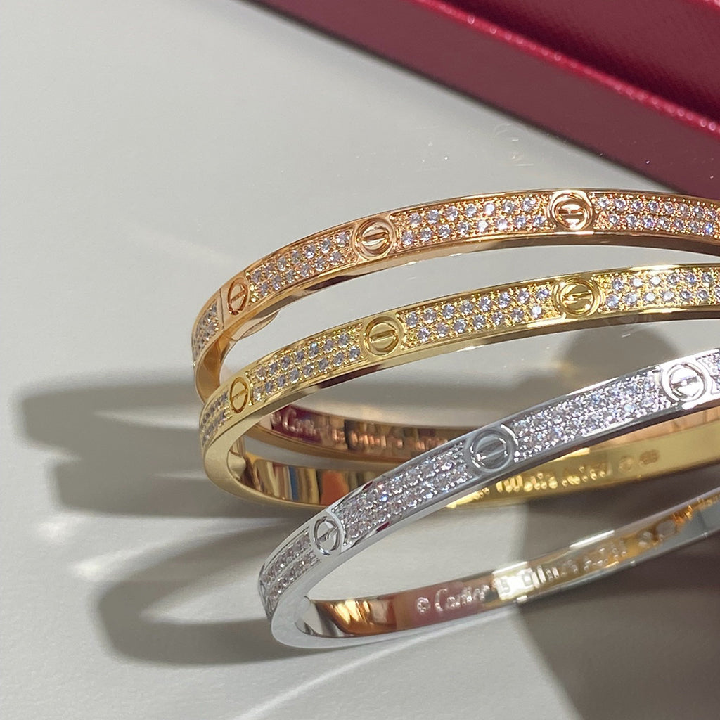 [AURORA]LOVE BRACELET 3.65MM DIAMOND-PAVED