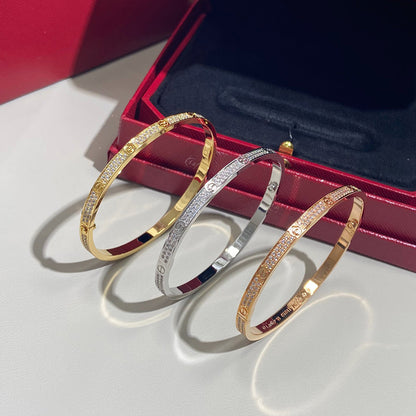 [AURORA]LOVE BRACELET 3.65MM DIAMOND-PAVED
