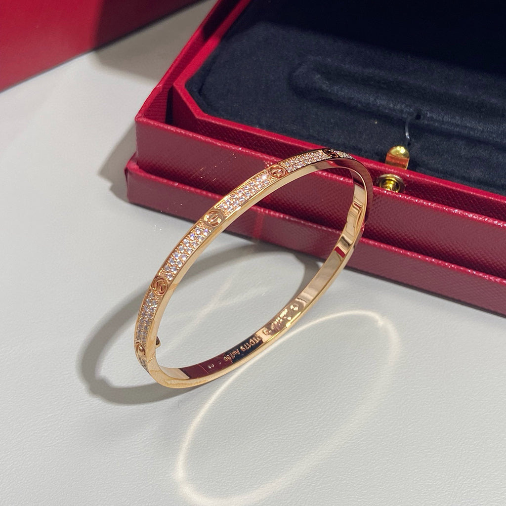 [AURORA]LOVE BRACELET 3.65MM DIAMOND-PAVED