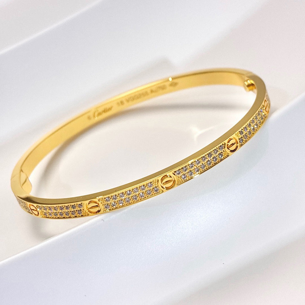 [AURORA]LOVE BRACELET 3.65MM DIAMOND-PAVED