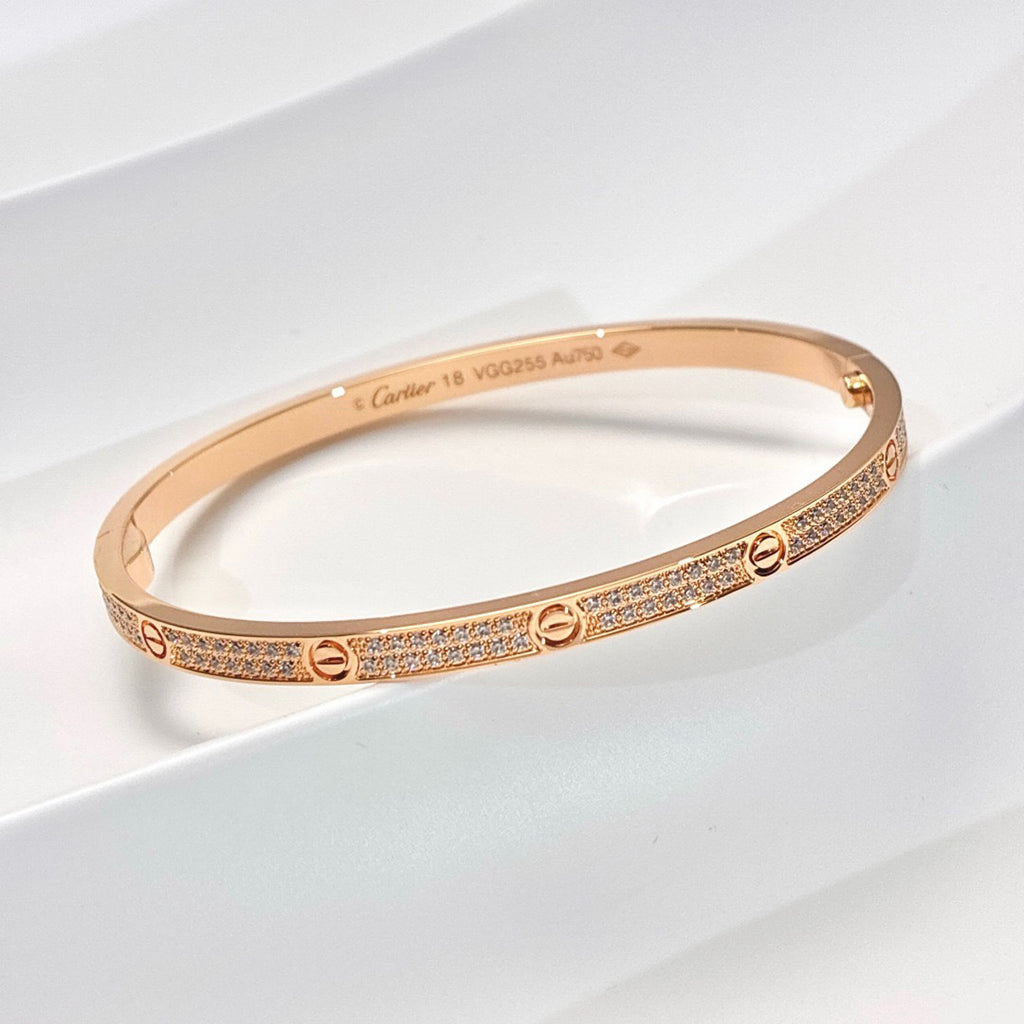 [AURORA]LOVE BRACELET 3.65MM DIAMOND-PAVED