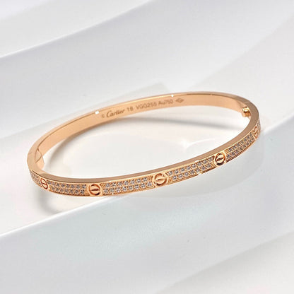 [AURORA]LOVE BRACELET 3.65MM DIAMOND-PAVED