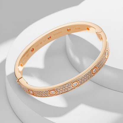 [AURORA]LOVE BRACELET 6.1MM DIAMOND-PAVED 10 BIG DIAMONDS