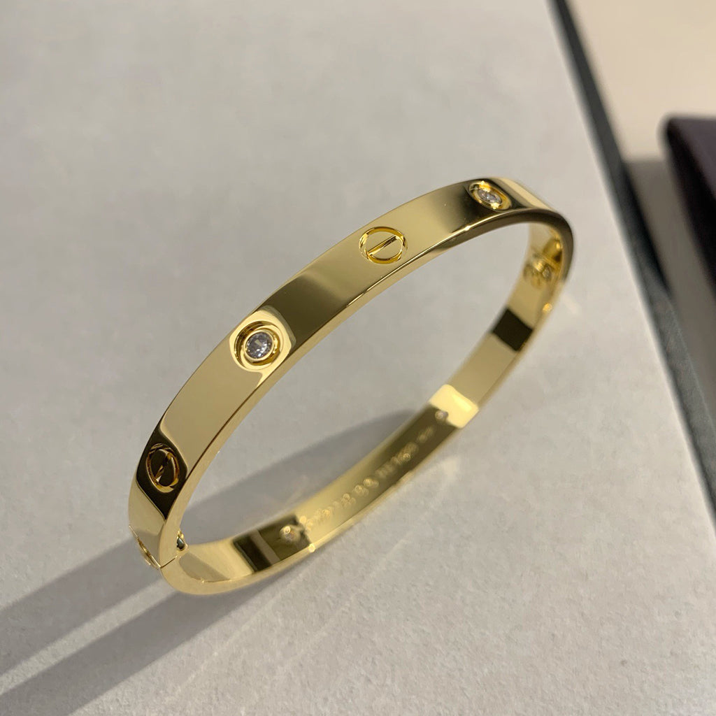 [AURORA]LOVE BRACELET 6.1MM 4 DIAMONDS