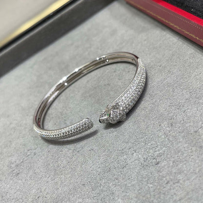 [AURORA]PANTHERE FULL DIAMOND OPEN BRACELET