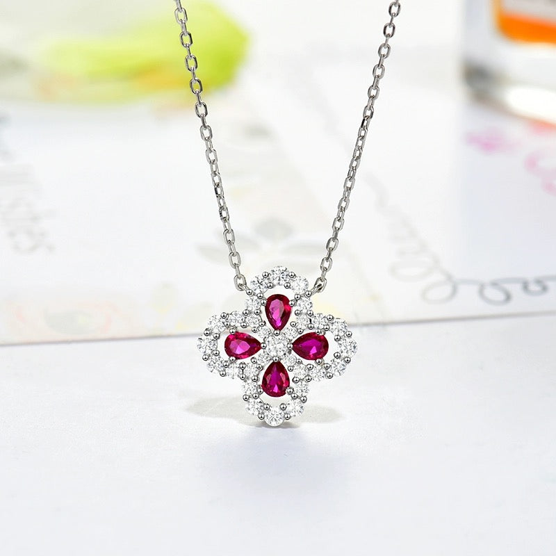 [AURORA] LOOP HALSKETTE VOLLMOTIV DIAMANT 16MM MEHRERE FARBEN