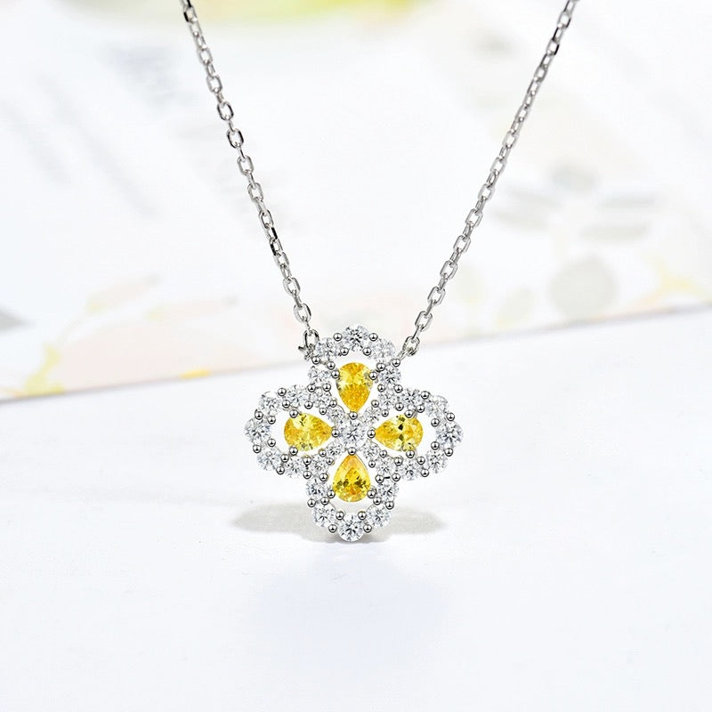 [AURORA] LOOP HALSKETTE VOLLMOTIV DIAMANT 16MM MEHRERE FARBEN