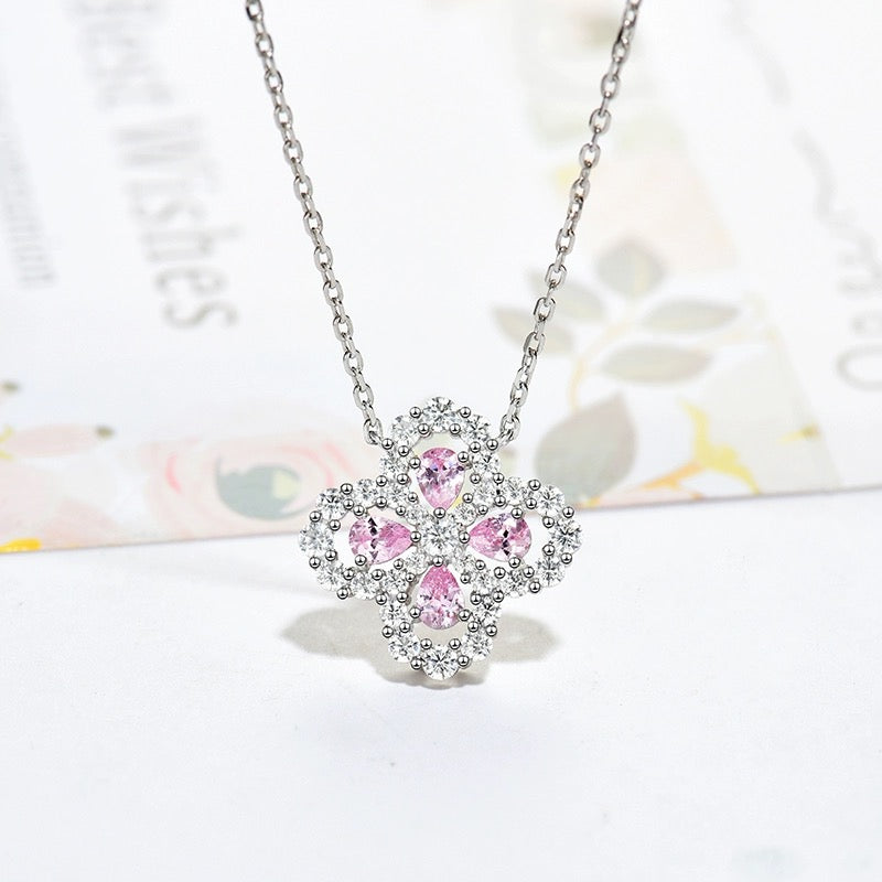[AURORA] LOOP HALSKETTE VOLLMOTIV DIAMANT 16MM MEHRERE FARBEN