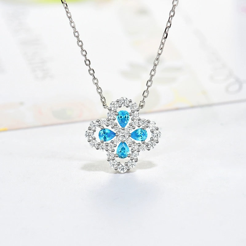[AURORA] LOOP HALSKETTE VOLLMOTIV DIAMANT 16MM MEHRERE FARBEN
