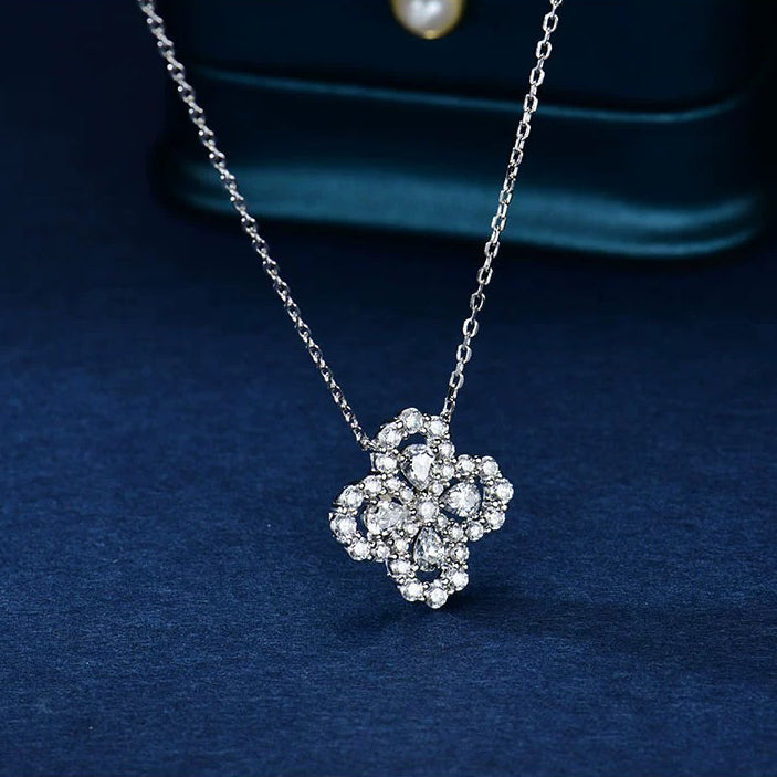[AURORA] LOOP HALSKETTE VOLLMOTIV DIAMANT 16MM MEHRERE FARBEN