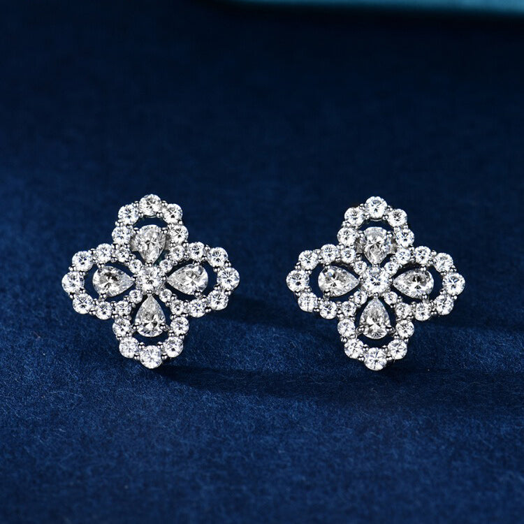 [AURORA]LOOP EARRINGS FULL MOTIF DIAMOND 16MM