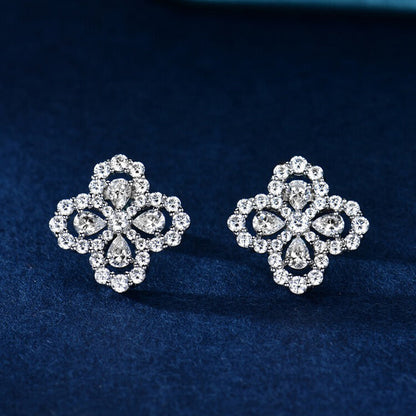 [AURORA]LOOP EARRINGS FULL MOTIF DIAMOND 16MM