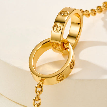 [AURORA]LOVE BRACELET DOUBLE RING