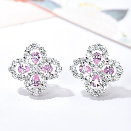 [AURORA]LOOP EARRINGS FULL MOTIF DIAMOND 16MM