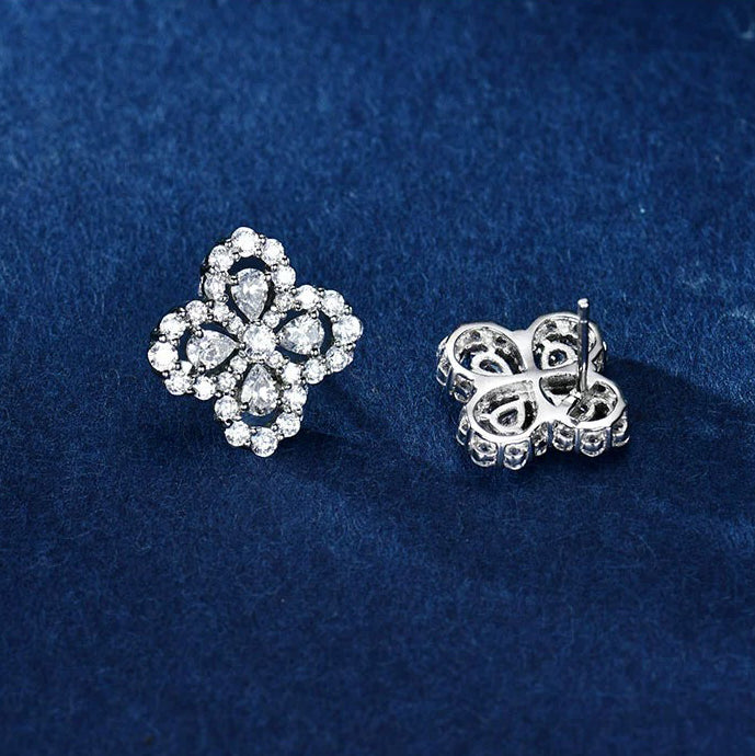 [AURORA]LOOP EARRINGS FULL MOTIF DIAMOND 16MM