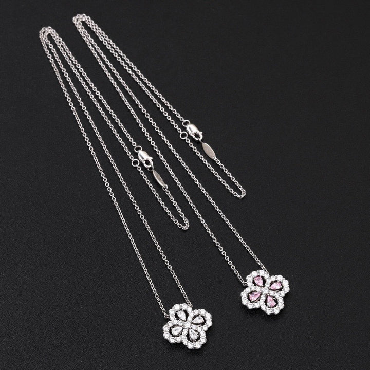 [AURORA] LOOP HALSKETTE VOLLMOTIV DIAMANT 16MM MEHRERE FARBEN