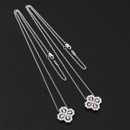[AURORA] LOOP HALSKETTE VOLLMOTIV DIAMANT 16MM MEHRERE FARBEN