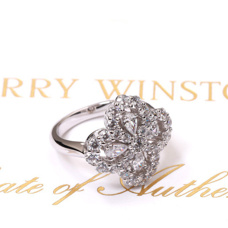 [Aurora]LOOP RING FULL MOTIF DIAMOND 16MM SILVE