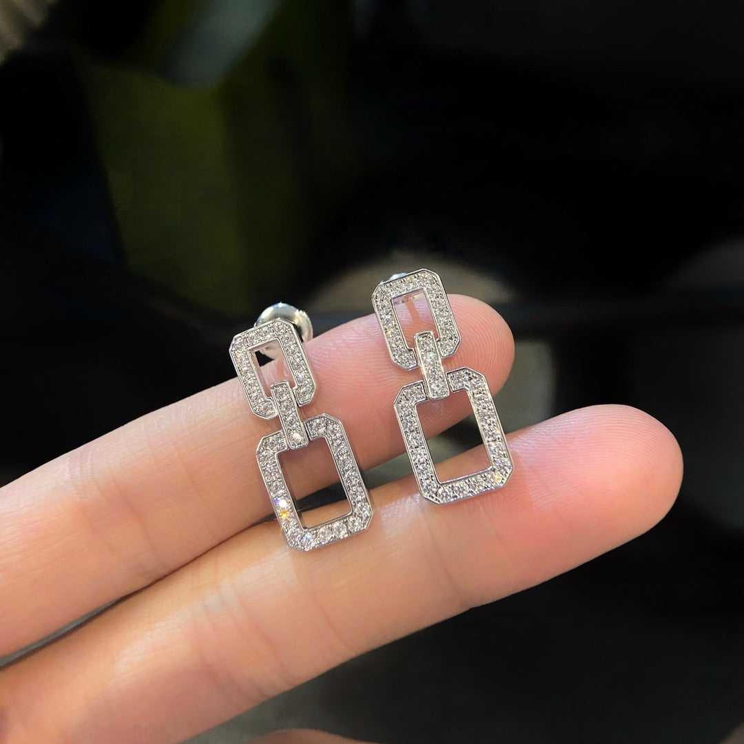 [Aurora]LINKS MEDIUM EARRINGS DIAMOND