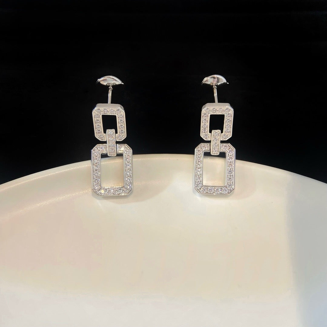 [Aurora]LINKS MEDIUM EARRINGS DIAMOND