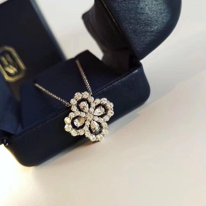 [AURORA] LOOP HALSKETTE VOLLMOTIV DIAMANT 16MM MEHRERE FARBEN