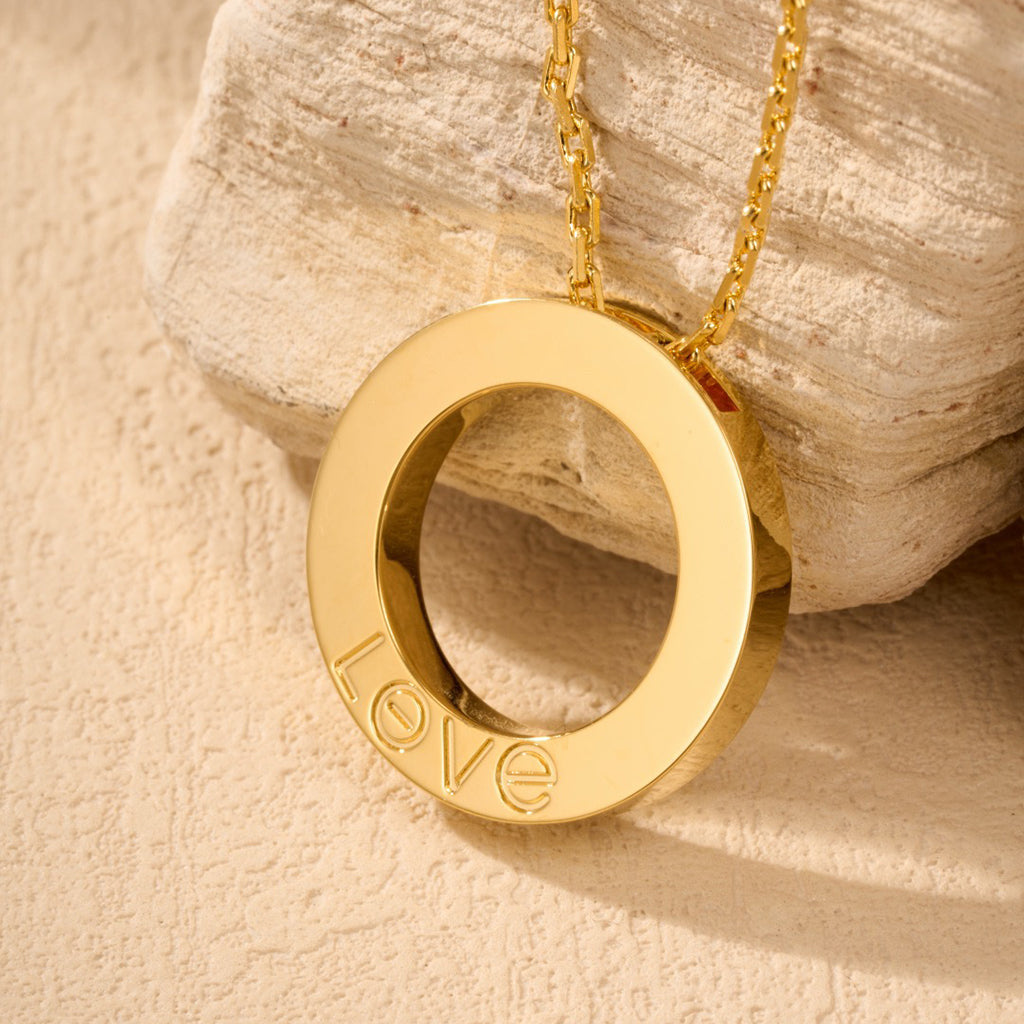 [AURORA]LOVE NECKLACE 16MM  FULL DIAMOND