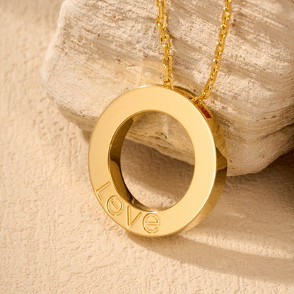 [AURORA]LOVE NECKLACE 16MM  FULL DIAMOND