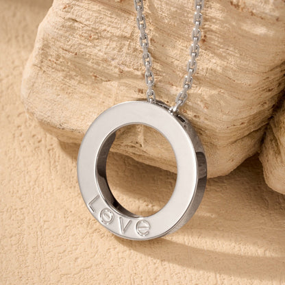 [AURORA]LOVE NECKLACE 16MM  FULL DIAMOND