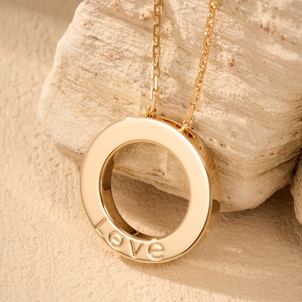 [AURORA]LOVE NECKLACE 16MM  FULL DIAMOND