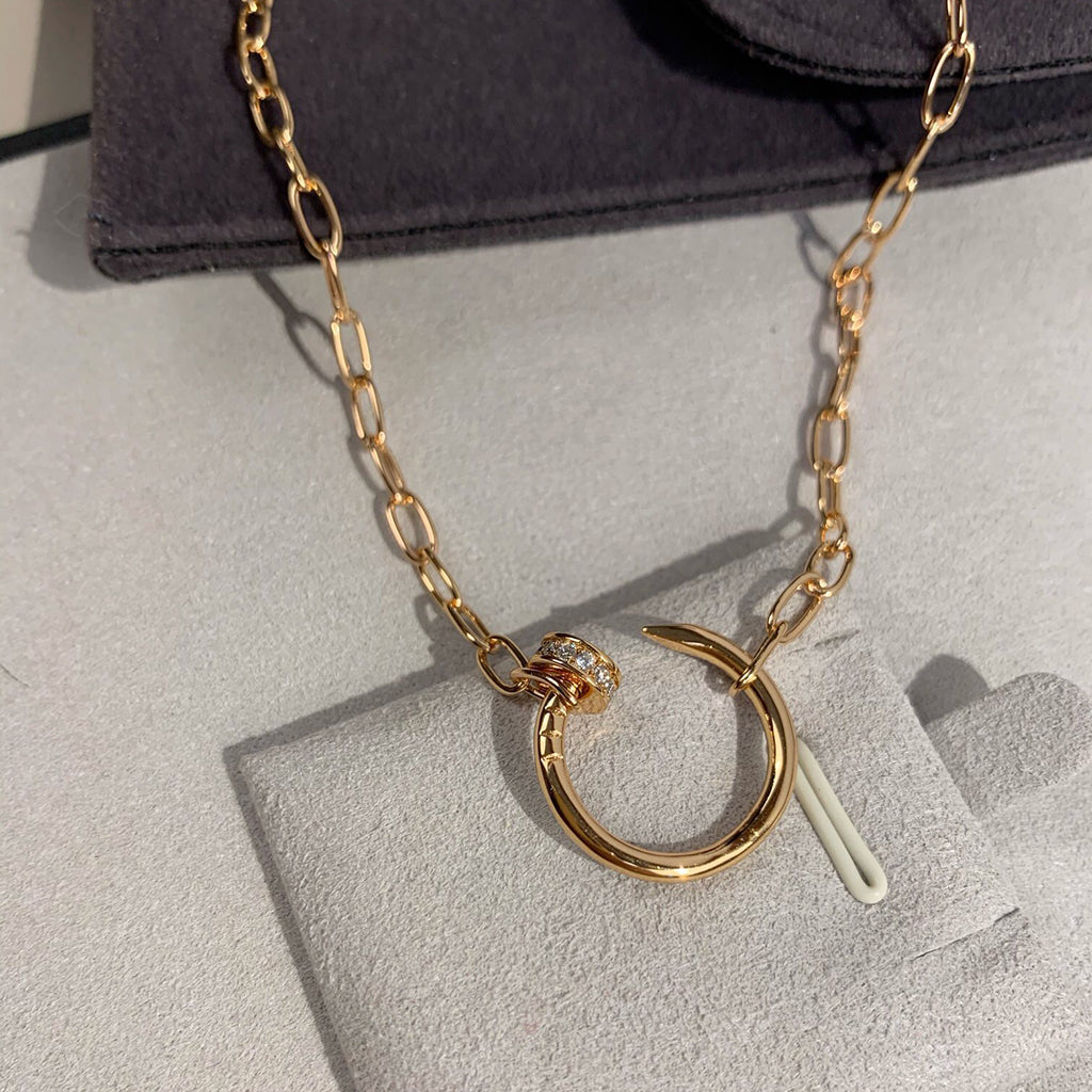 [AURORA]JUSTE NECKLACE FULL DIAMONDS