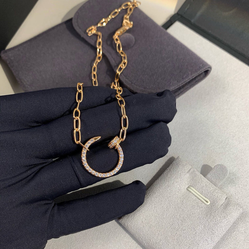 [AURORA]JUSTE NECKLACE FULL DIAMONDS