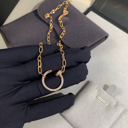 [AURORA]JUSTE NECKLACE FULL DIAMONDS