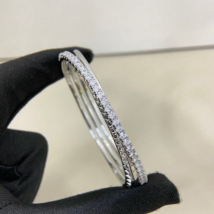 [AURORA]ETINCELLE HALF-PAVED DIAMOND BRACELET