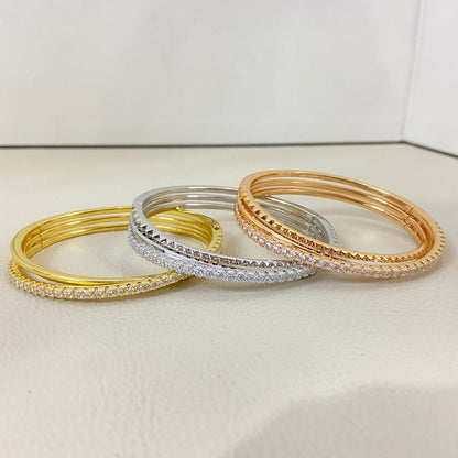 [AURORA]ETINCELLE HALF-PAVED DIAMOND BRACELET