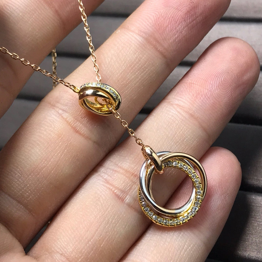 [AURORA]TRINITY DIAMONDS NECKLACE