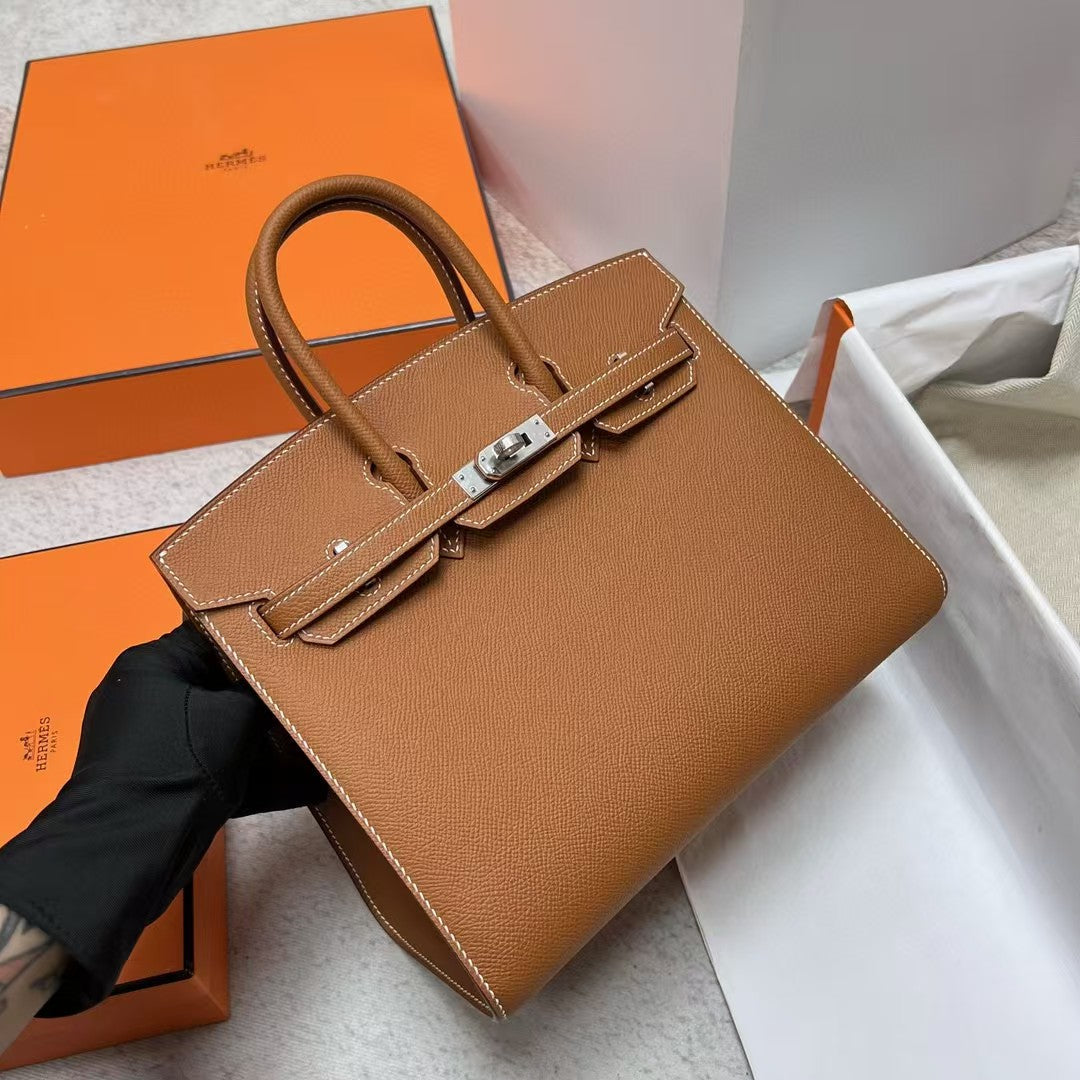 HM BIRKIN 25CM GOLD TOGO LEATHER SILVER HARDWARE
