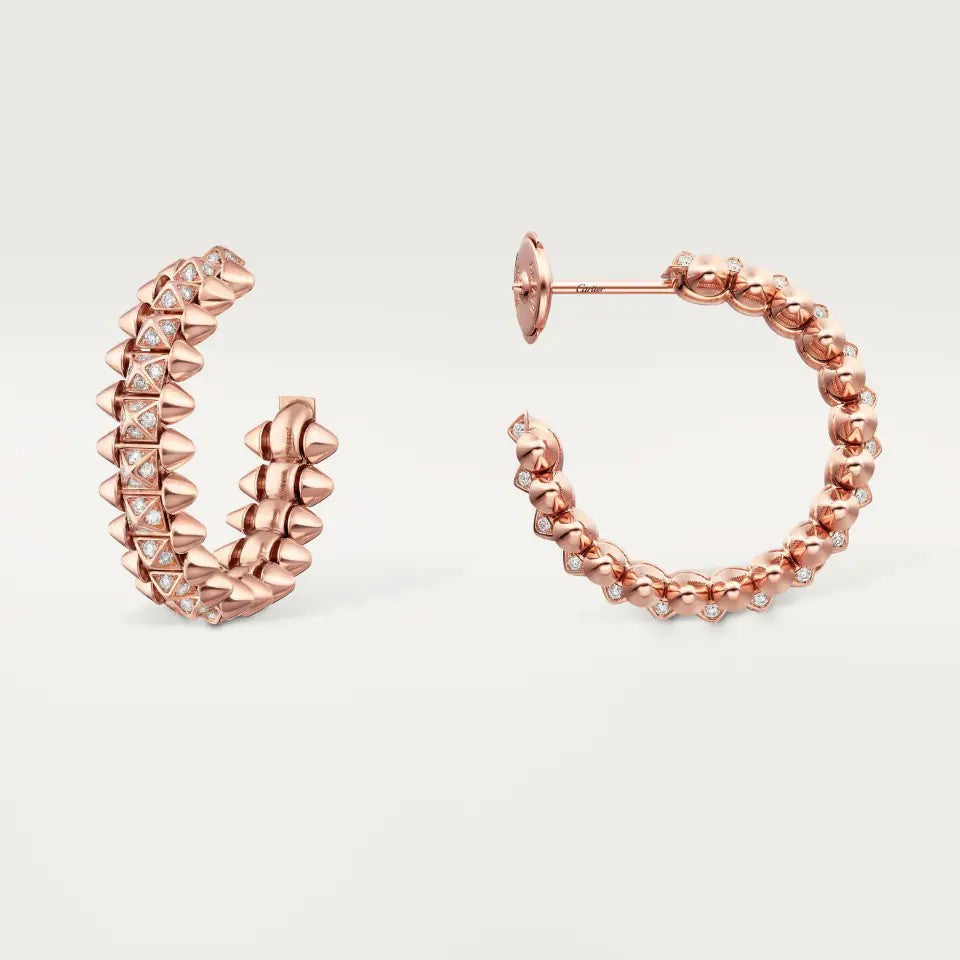 [AURORA]CLASH 6.4MM FULL DIAMOND SMALL EARRINGS