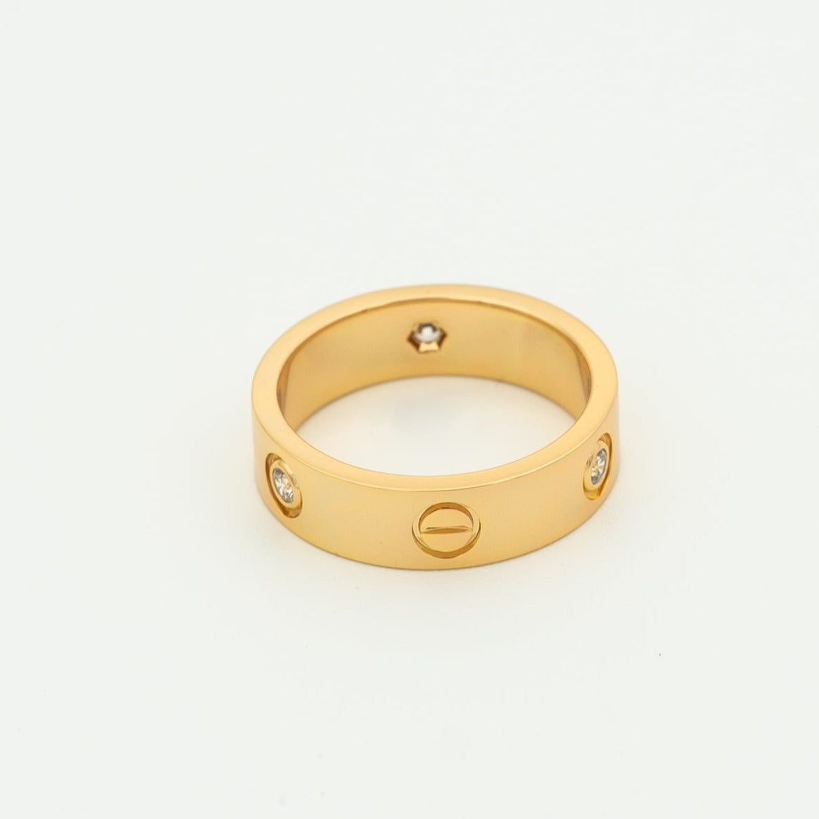 [AURORA] LIEBESRING 5,5 MM 3 DIAMANTEN ROTGOLD