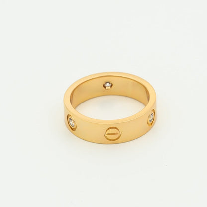 [AURORA] LIEBESRING 5,5 MM 3 DIAMANTEN ROTGOLD