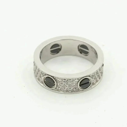 [AURORA]ラブリング 5.5mm ダイヤモンド パヴェ セラミック