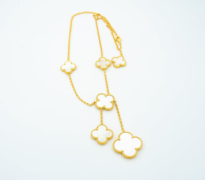 [Aurora]CLOVER MOTHER OF PEARL NECKLACE 6 MOTIF