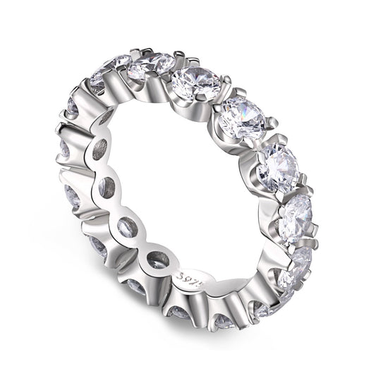 [Aurora]Eternity Round Cut Tennis Ring